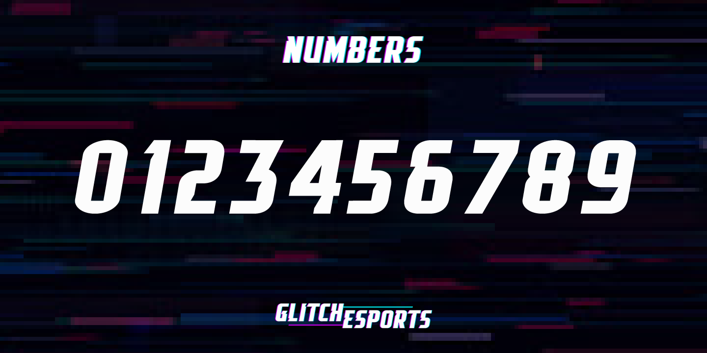 Example font Glitch Esports #4